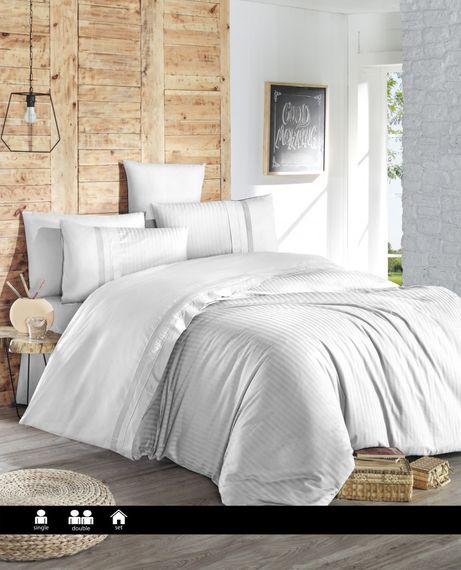 Постельное белье First Choice Ranforce Deluxe 200 х 220 см Gala White