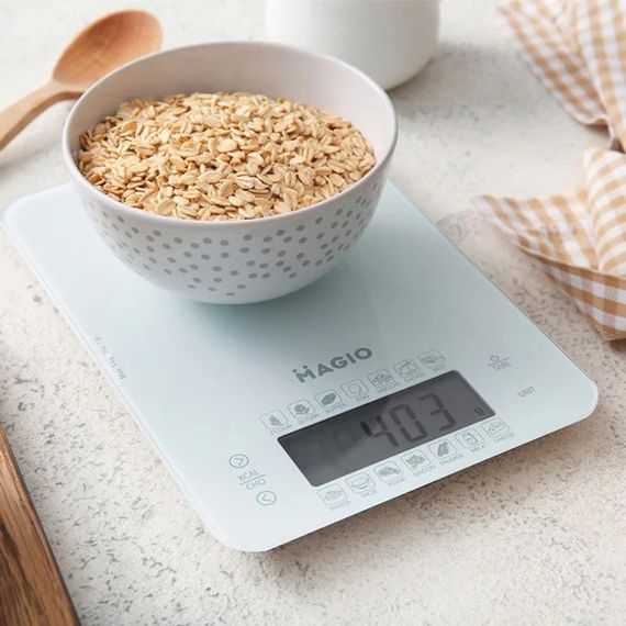 Кухонные весы с плоской поверхностью MAGIO, Компактные и удобные весы для кухни пищевые YH-65 | Зображення 1