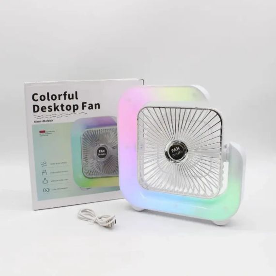 G-Вентилятор Квадратный Ночник аккумуляторный от USB с подсветкой | Зображення 1