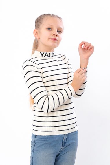 Джемпер для дівчинки Носи своє 146 Молочний (p-16017-184296) | Зображення 3