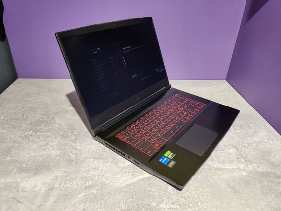 Игровой ноутбук MSI GF63 Thin 12VE-1645NEU / 15.6" (1920x1080) IPS / Intel Core i5-12450H (8 (12) ядер по 3.3 - 4.4 GHz) / 16 GB DDR4 / 480 GB SSD / nVidia GeForce RTX 4050, 6 GB GDDR6, 96-bit / WebCam б/у | Зображення 2