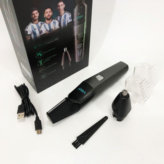 Багатофункціональна машинка для стрижки бороди VGR, Електрична машинка з насадкою для бороди NG-15