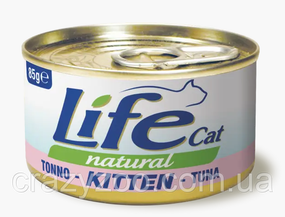 Вологий корм для кошенят LifeCat Kitten Tuna з тунцем 85 г
