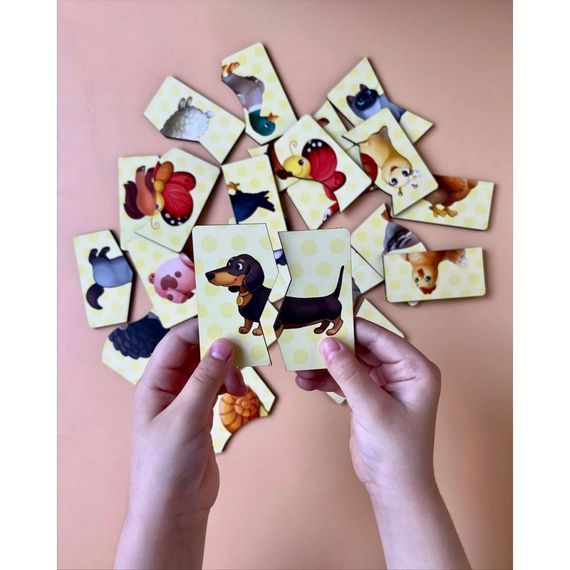 Настільна розвиваюча гра-пазл "Тварини" Ubumblebees (ПСФ071) PSF071, 12 картинок-половинок | Зображення 3