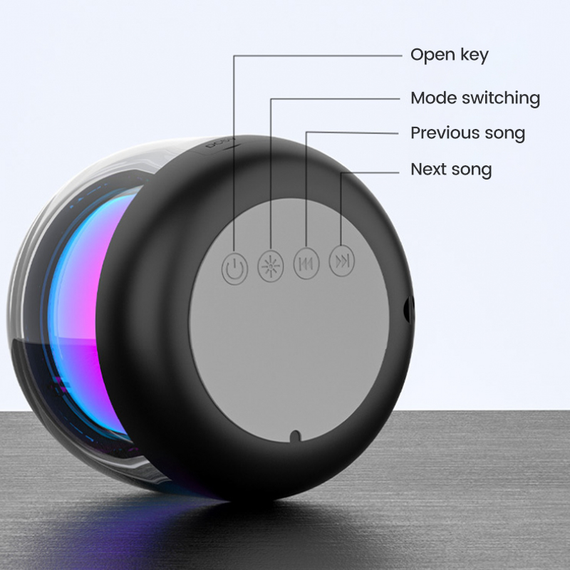 Бездротовий Bluetooth-динамік SV з підсвічуванням 80*80*62mm (sv2282) | Зображення 6