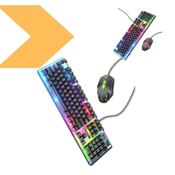 Ігровий комплект клавіатура і миша HOCO GM18 з RGB-підсвічуванням (39134-01_360) | Зображення 1