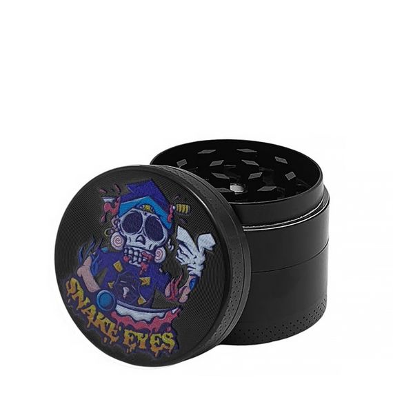 Металевий Гриндер Млин Для Тютюну "Skull Black V3" | Зображення 1