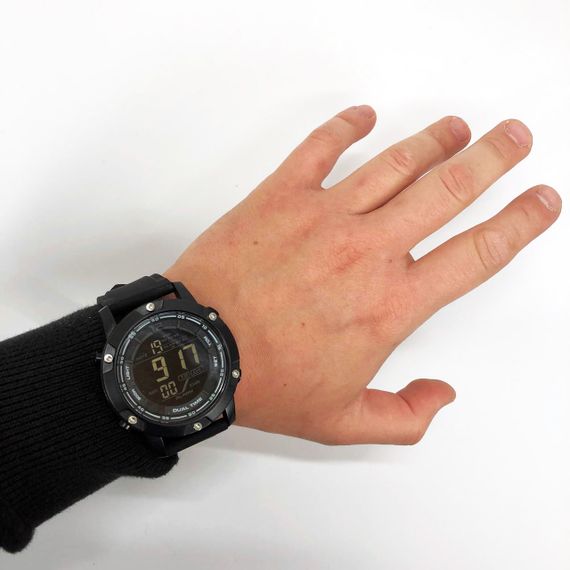 Годинник наручний чоловічий SKMEI 1762BK BLACK, Чоловічий армійський водостійкий тактичний годинник. Колір: чорний | Зображення 6
