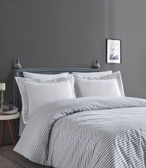 Постільна білизна Turkiz Ranforse Prima 200 х 220 см Santiago Grey