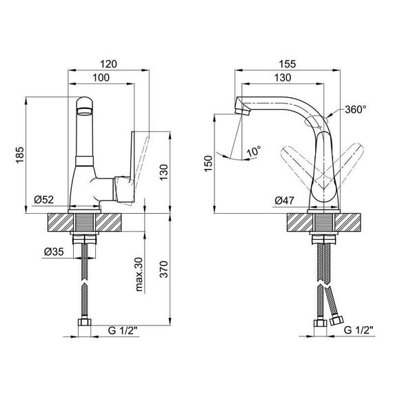 Смеситель для кухни Lidz Nicole 014F (k35) LDNIC014FCRM22009 Chrome | Зображення 1