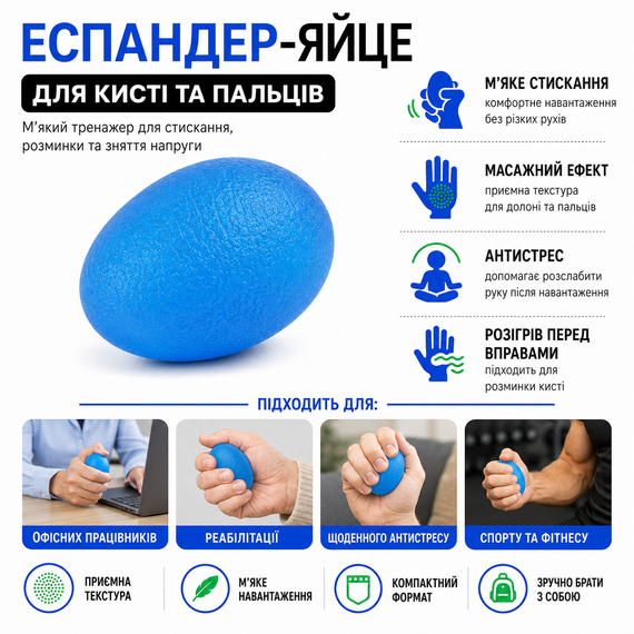 Набор кистевых эспандеров 5 в 1 для рук и пальцев, регулируемый тренажер эспандер 5-60 кг, , Голубые | Зображення 5