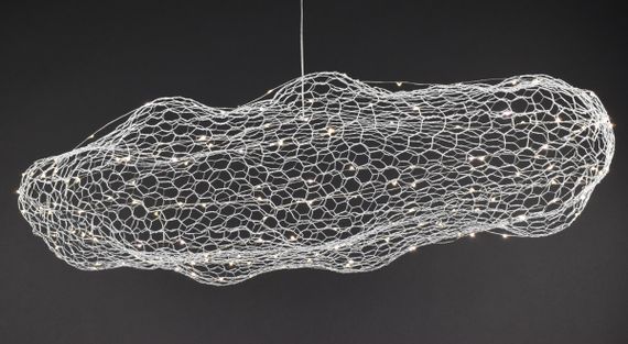 Люстра світлодіодна підвісна LED світильник для квартири на стелю лед 27661 Хром 25-200х55х150 см. | Зображення 6