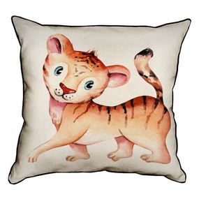 Подушка с мешковины Тигренок 45x45 см (45PHB_22NG005)