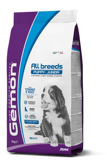 Сухий корм з тунцем для цуценят Gemon Dog All Breeds Puppy & Junior, 3 кг
