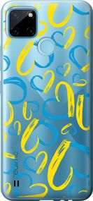Чехол на Realme C21Y Сердца UA "5292u-2472-17620"