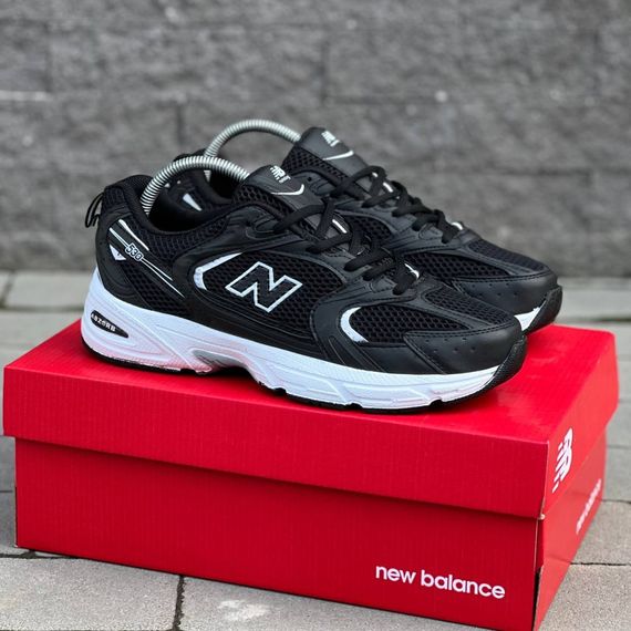 Кросівки весна-літо New Balance колір чорний/білий | Зображення 1