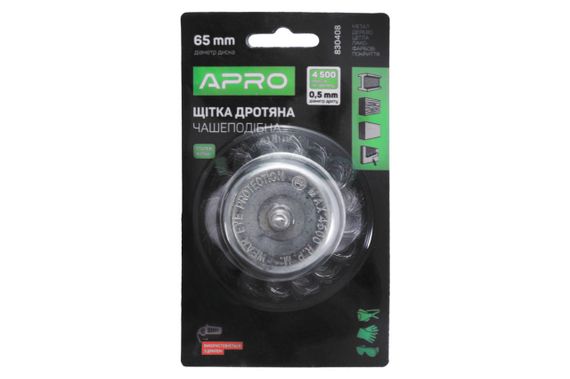 Щетка торцевая Apro - 65 мм x 6 мм плетеная (830408) | Зображення 2