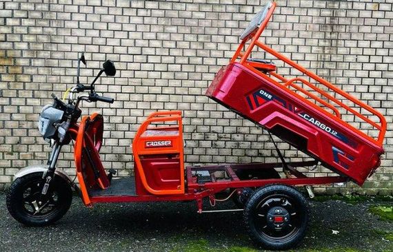 Електротрицикл Crosser CARGO 12 1000-1500W 60 V 32 Ah, самоскид, вантажний електроскутер до 300 кг Червоний | Зображення 2