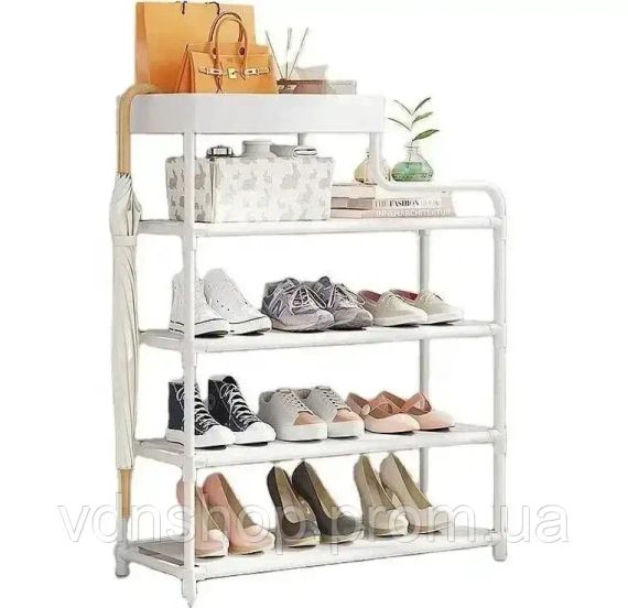 Обувница металлическая, этажерка для обуви, полка для прихожей, металлическая для обуви полка shoe rack | Зображення 1