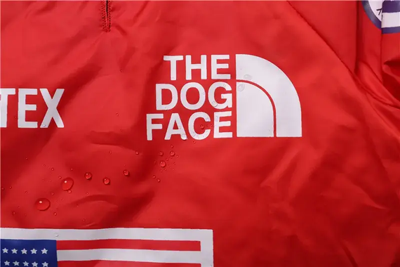 Куртка ветровка з тонкою підкладкою водонепроникна the dog face для собак червона XL  розмір | Зображення 7
