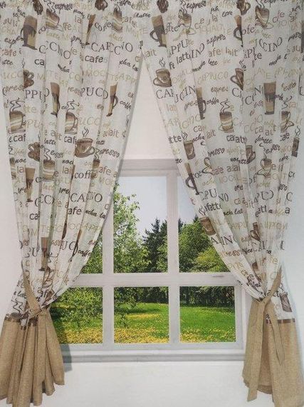 Короткий тюль ETL Coffee brown | Зображення 1