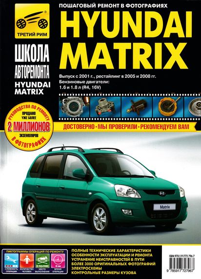 Hyundai Matrix. Посібник з ремонту та експлуатації. Книга