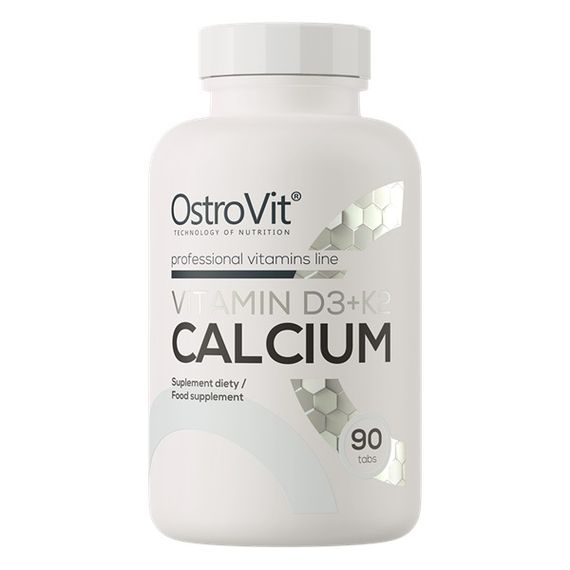 Вітамін D3+K2 для спорту OstroVit Vitamin D3 + K2 Calcium 90 Tabs