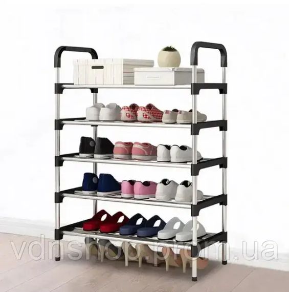 Полиця для взуття метал 5 секції Shoe rack | Зображення 1