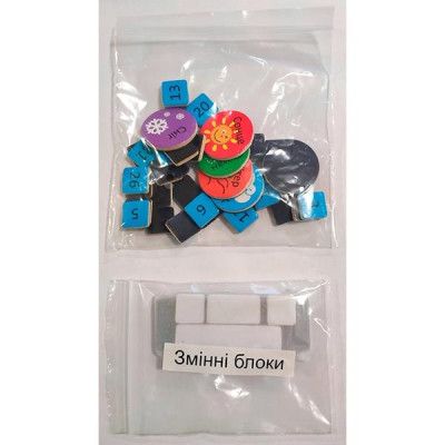 Ігровий набір Viga Toys Магнітний календар з годинником, на українській мові (50377U) | Зображення 2