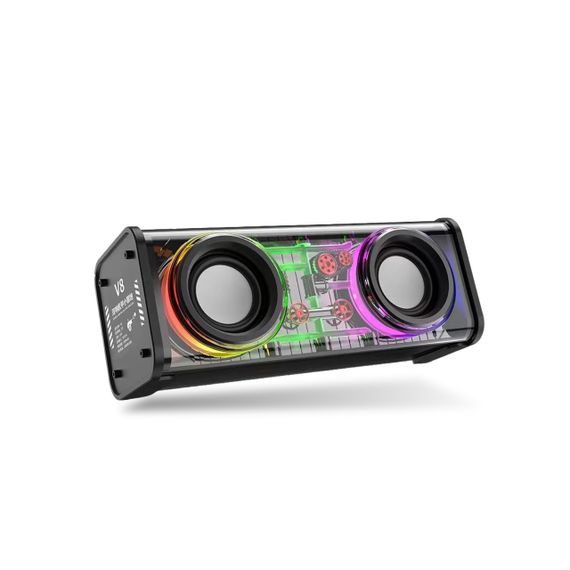 Колонка портативна V8 BT/TF/USB/TWS 10 Вт чорна | Зображення 1