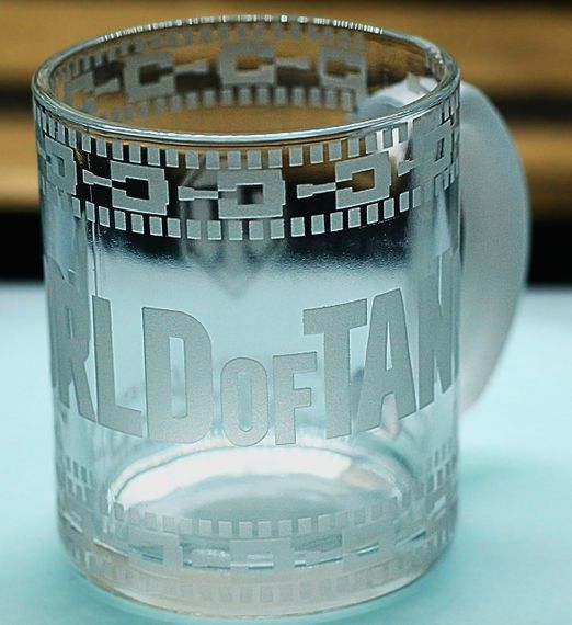 Скляна чашка для чаю кави 320 мл з гравіюванням Ворлд оф Танкс World of Tanks подарунок для танкіста WOT | Зображення 2