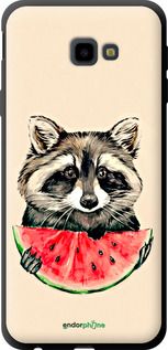Чохол на Samsung Galaxy J4 Plus 2018 Єнотик з кавуном "4605b-1594-2448"