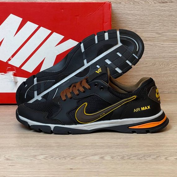 кросівки літні сітка Nike чорні. | Зображення 4