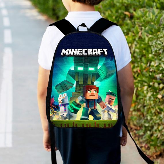 Рюкзак дитячий майнкрафт "Minecraft" 34х27см, міський ранець для хлопчика з принтом (00313)