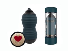 Мастурбатор вагина из киберкожи Adrien Lastic Siltex Ultra, бежевый в серой колбе Sex Aura