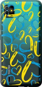 Чехол на Tecno Pop 5 BD2p Сердца UA "5292u-2412-17620"