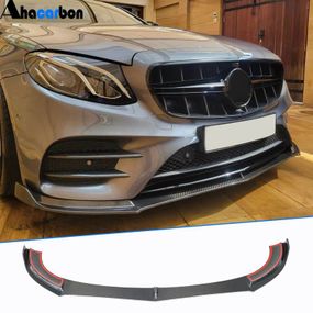 Передний Бампер Лип V1 для AMG-Line / E43 AMG 2016-2019, Карбон для Mercedes E-сlass W213