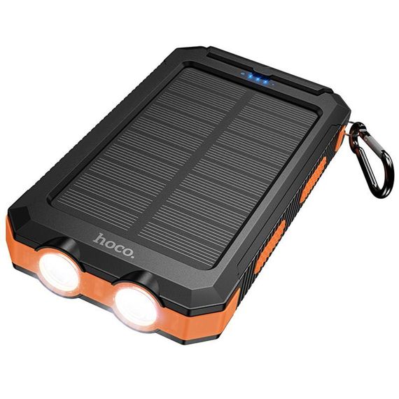 Портативний ЗП Power Bank Hoco J164 Platinum solar 10.5W with lighting 8000 mAh Black | Зображення 2