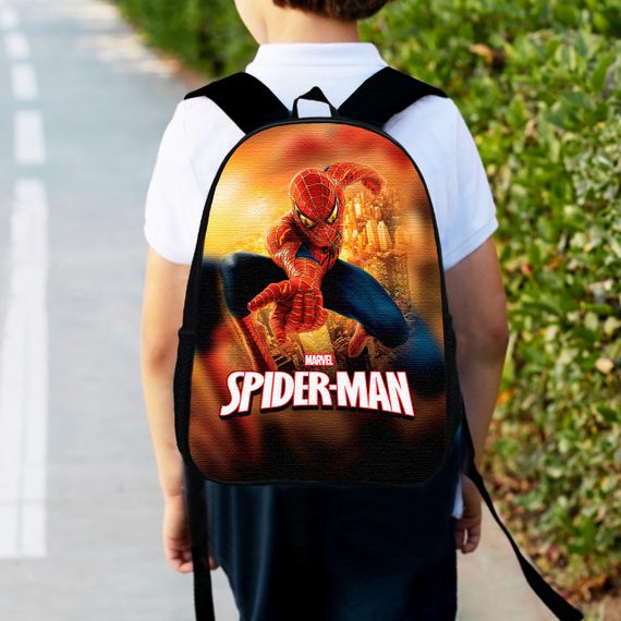 Рюкзак детский человек паук,спайдермен "Spiderman" 34х27см,городской ранец для мальчика с принтом (00390)