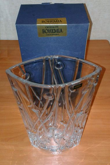Ваза скляна для квітів Bohemia Labirinth 30.5 см 8KC87/99J52/305 | Зображення 2