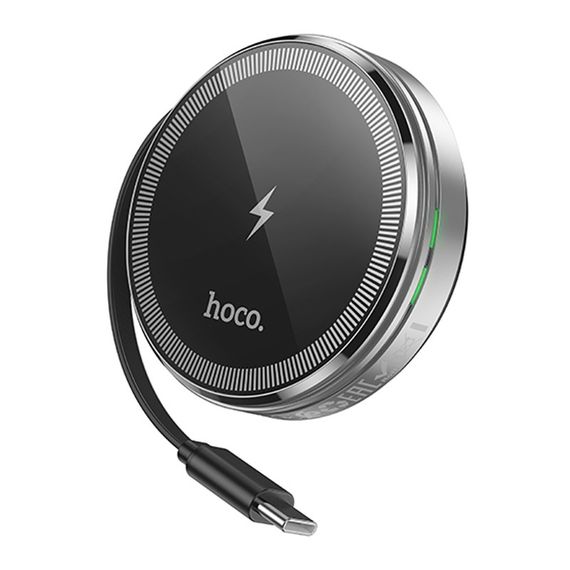 БЗУ Hoco CQ18 Flash 2in1 Magnetic + iWatch (with retractable cable Type-C) Silver | Зображення 3