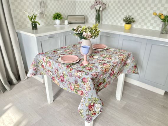 Скатертина гобеленова EDEN1175GR Limaso, 97х100, Квадратна, Повсякденний, Без люрексу, 75% поліестер, 22% бавовна, 3% акрил, Гобелен | Зображення 6