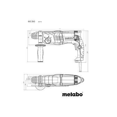 Перфоратор Metabo KHE 2645 SDS-plus, 850Вт, 2.9Дж, 2.9кг (601710500) | Зображення 3