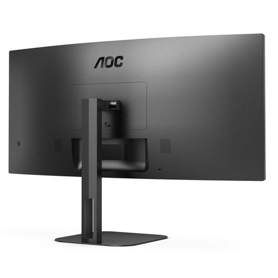 TFT 34" AOC CU34V5C/BK, WQHD, VA, 100Гц, 1 мс, вигнутий, HDMI, DP, USB-C, USB-hub, колонки, чорний | Зображення 3