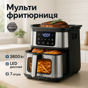 Фритюрницы без масла, Мощная фритюрница аэрогриль, Фритюрница для жарки картошки Мини XY-84
