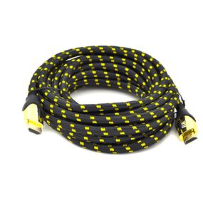 Кабель Ritar PL-HD207 HDMI-HDMI 19 + 1, UltraHD 8K 60HZ, 4K 120HZ, 5.0m, v2,1, OD-6.3mm, с фильтром, в оплетке Black / Gold,