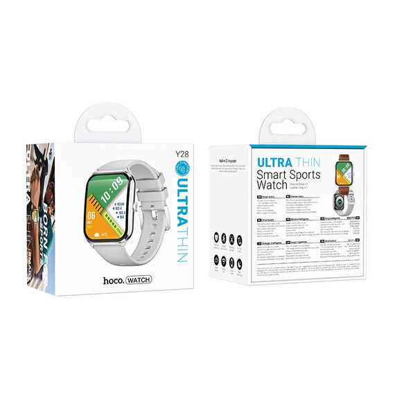 Смарт-часы Hoco Smart Watch Y28 AMOLED Smart sports watch (call version) Silver | Зображення 3