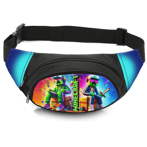 Сумка-бананка дитяча з принтом Minecraft поясна сумка для хлопчика (4541)