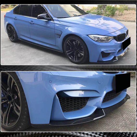Накладка на передній бампер Lip V8 (для F80, Карбон) для BMW 3 серія F-30/31/34 2012-2019 рр | Зображення 3