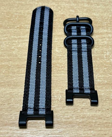 Нейлоновий ремінець Primo Traveller для годинника Xiaomi Amazfit T-Rex (A1918) / T-Rex Pro (A2013) - Black&Grey | Зображення 2